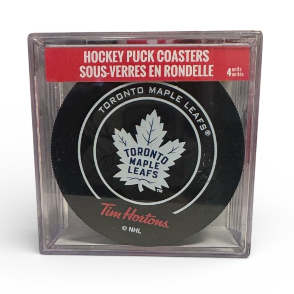 2/$30 Tim Hortons 2019 NHL Toronto Maple Leafs Hockey Puck Coasters